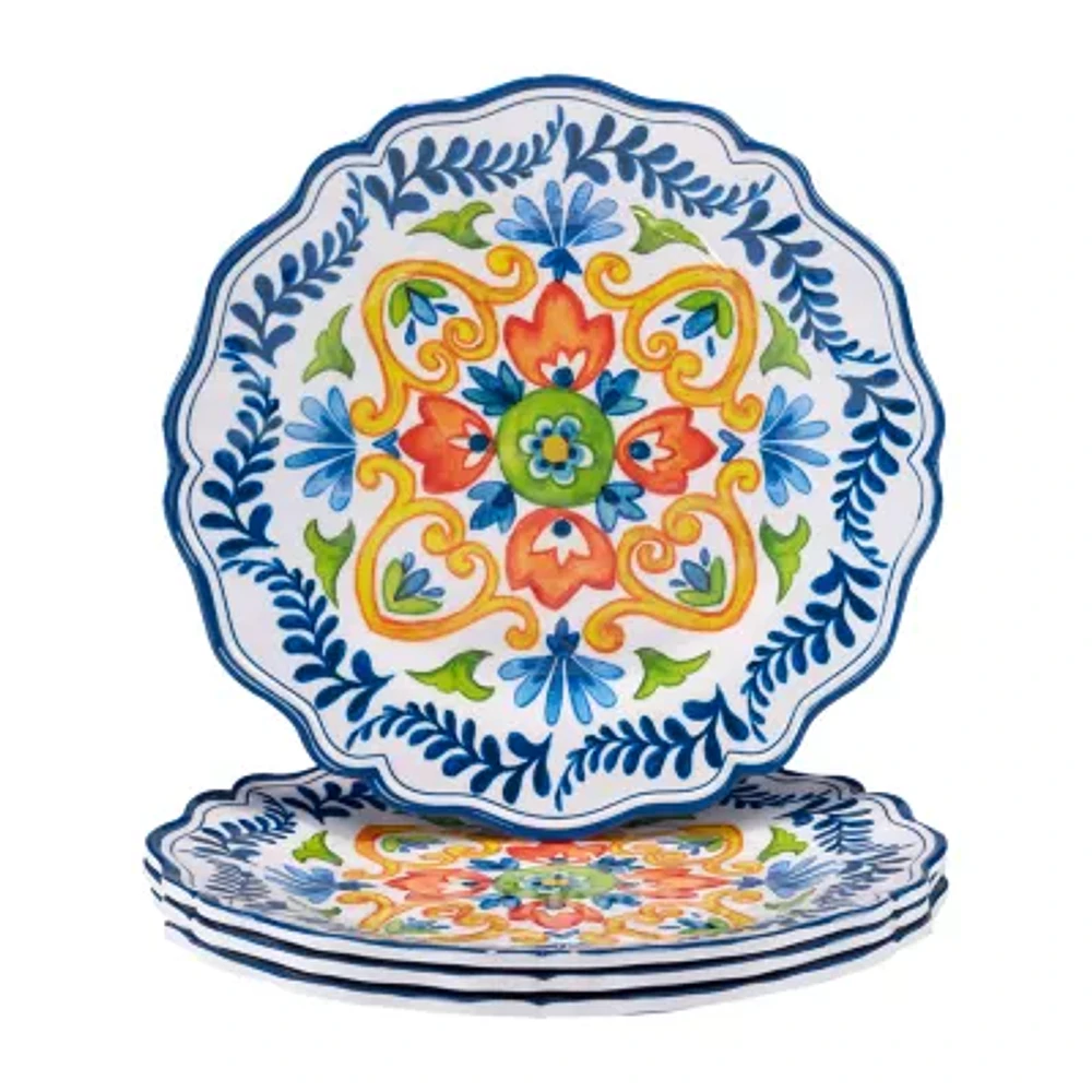 Certified International Flores 4-pc. Melamine Dinner Plate