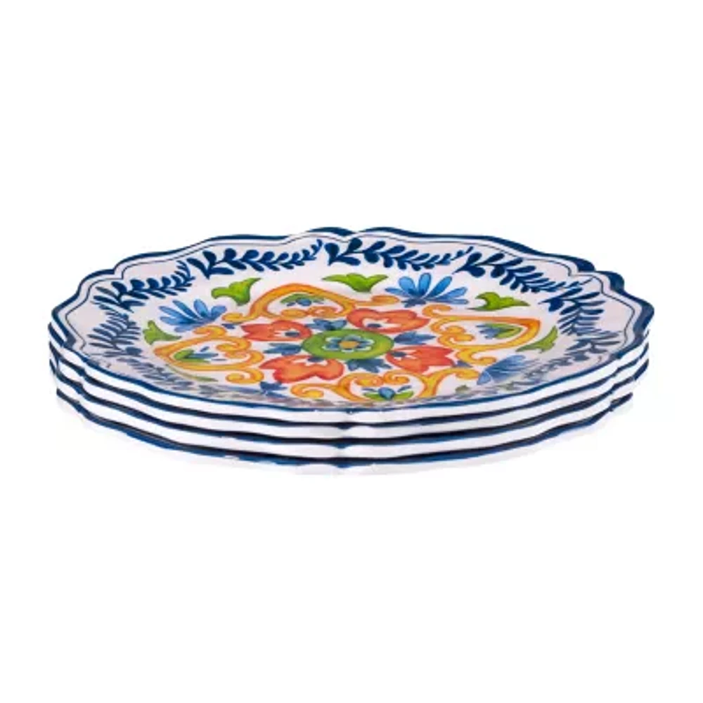 Certified International Flores 4-pc. Melamine Dinner Plate