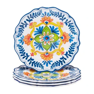 Certified International Flores 4-pc. Melamine Salad Plate