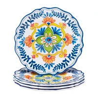 Certified International Flores 4-pc. Melamine Salad Plate