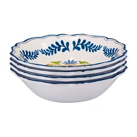 Certified International Flores 4-pc. Melamine Soup Bowl