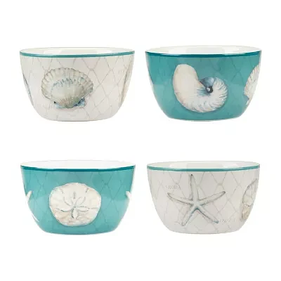 Certified International Ocean View 4-pc. Earthenware Ice Cream Bowl