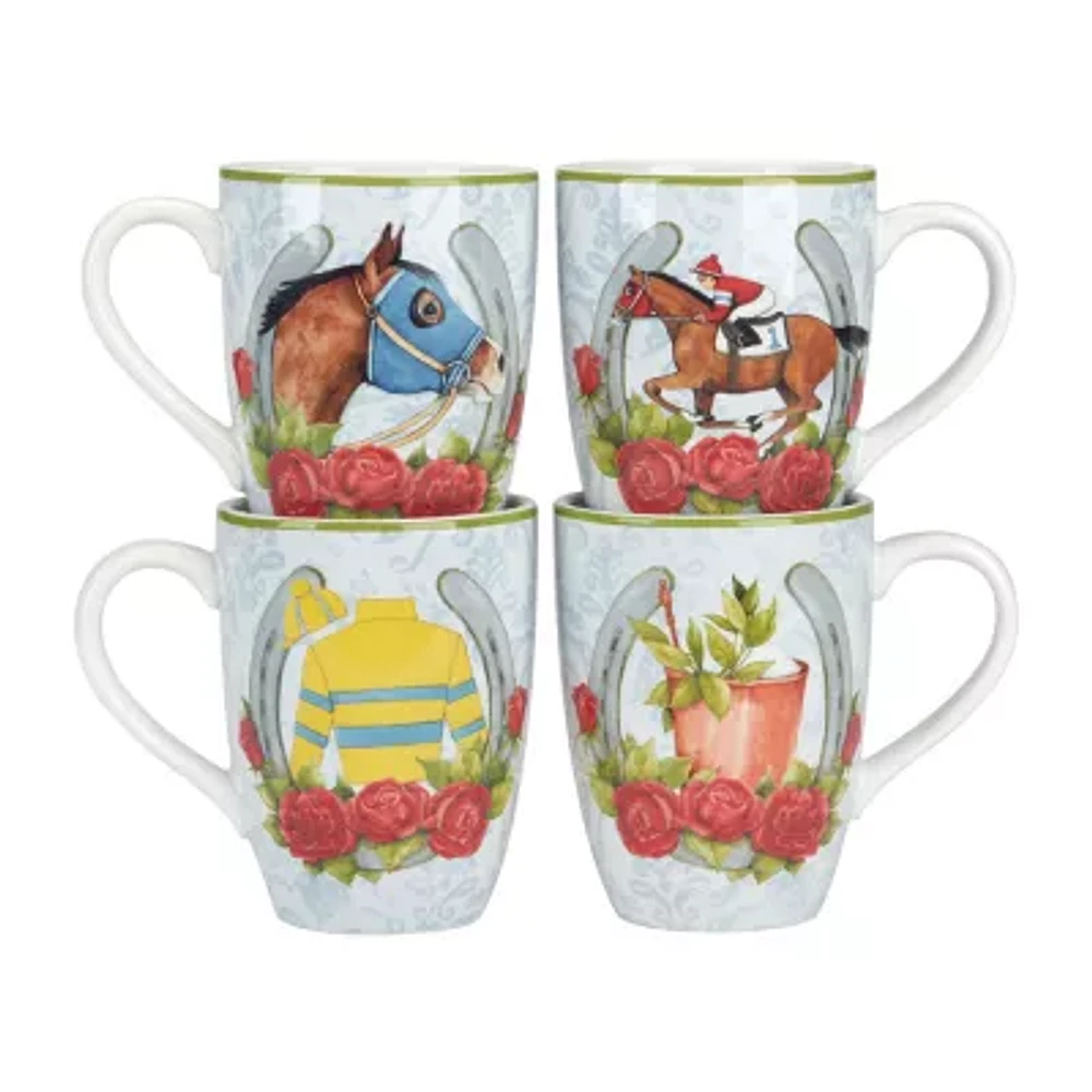 Certified International Derby Day At The Races 4-pc. Coffee Mug