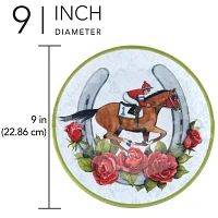 Certified International Derby Day At The Races 6-pc. Melamine Salad Plate