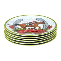 Certified International Derby Day At The Races 6-pc. Melamine Salad Plate