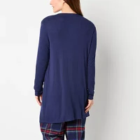 Liz Claiborne Cardigan Womens Long Sleeve Pajama Top