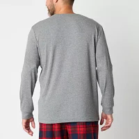 St. John's Bay Mens Long Sleeve Crew Neck Pajama Top