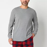 St. John's Bay Mens Long Sleeve Crew Neck Pajama Top