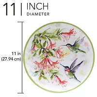 Certified International Hummingsbirds 6-pc. Melamine Dinner Plate