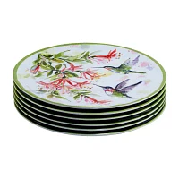 Certified International Hummingsbirds 6-pc. Melamine Dinner Plate