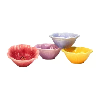 Certified International Hummingsbirds 4-pc. Ceramic Ice Cream Bowl