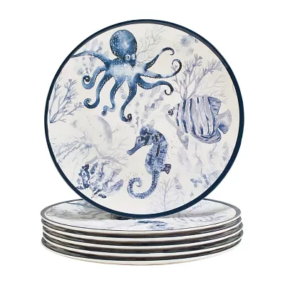 Certified International Sea Life 6-pc. Melamine Dinner Plate