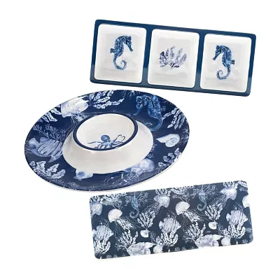 Certified International Sea Life 3-pc. Serving Set