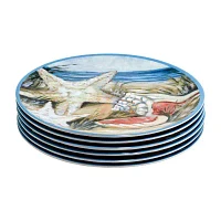 Certified International Seacoast 6-pc. Melamine Dinner Plate