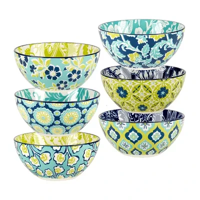 Certified International Tapestry 6-pc. Porcelain Fruit Bowl