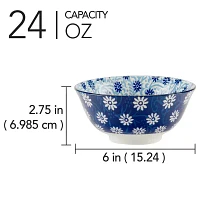 Certified International Carnival Blue 6-pc. Porcelain Ice Cream Bowl