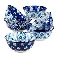 Certified International Carnival Blue 6-pc. Porcelain Ice Cream Bowl