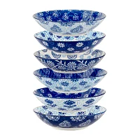 Certified International Carnival Blue 6-pc. Porcelain Soup Bowl