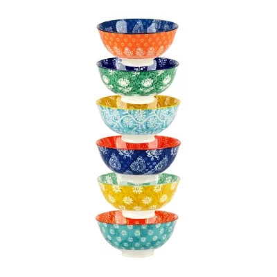 Certified International Carnival Multi 6-pc. Porcelain Fruit Bowl