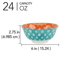 Certified International Carnival Multi 6-pc. Porcelain Ice Cream Bowl