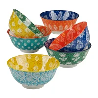 Certified International Carnival Multi 6-pc. Porcelain Ice Cream Bowl