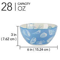 Certified International Seaside 6-pc. Porcelain Ice Cream Bowl