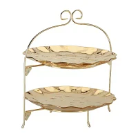 Certified International Gold Coast Porcelain Tiered Servers