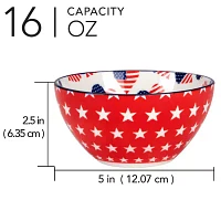 Certified International Patriotic 6-pc. Porcelain Ice Cream Bowl