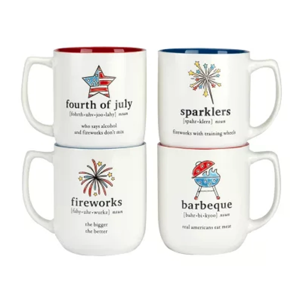 Certified International Patriotic 4-pc. Coffee Mug