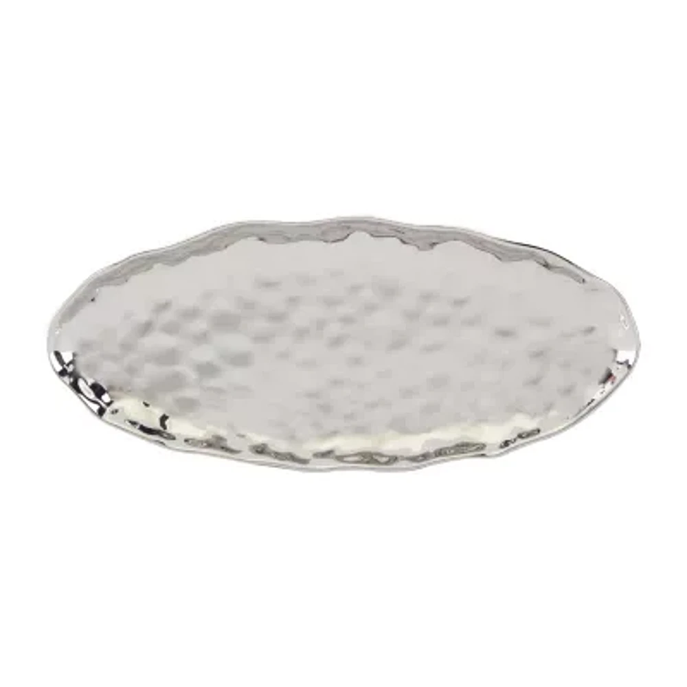 Certified International Silver Coast Serving Platter Porcelain