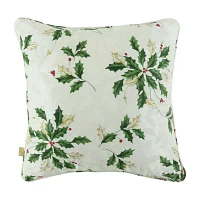 Lenox Scattered Holly Square Throw Pillows
