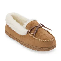 St. John's Bay Faux Fur Womens Moccasin Slippers