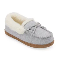 St. John's Bay Faux Fur Womens Moccasin Slippers