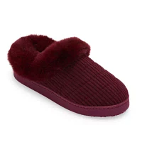 Cuddl Duds Corduroy Puff Womens Clog Slippers