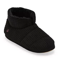 Cuddl Duds Corduroy Puff Womens Bootie Slippers