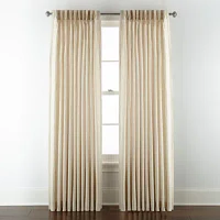 Liz Claiborne Supreme Pinch Pleat Back Tab Light-Filtering Single Curtain Panels