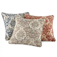 Paisley Feather Filled  Square Throw Pillow