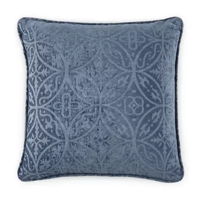 Tonal Feather Filled Medalion Square Throw Pillow