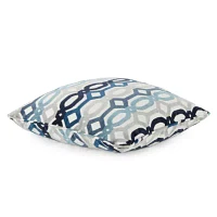 Geo Feather Filled Square Throw Pillow