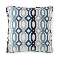 Geo Feather Filled Square Throw Pillow