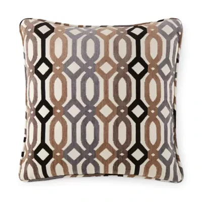 Geo Feather Filled Square Throw Pillow