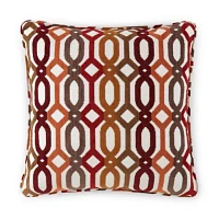 Geo Feather Filled Square Throw Pillow