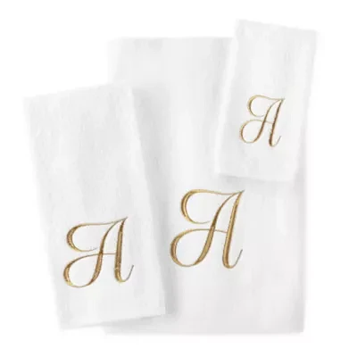 Avanti Monogram 3-pc. Bath Towel Set