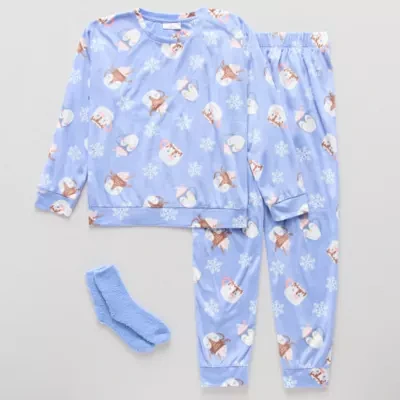 Little & Big Girls Plus 3-pc. Pajama Set