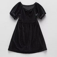 Okie Dokie Toddler & Little Girls Short Sleeve Balloon A-Line Dress