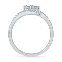 Womens 3/8 CT. T.W. Natural White Diamond 10K Gold Cocktail Ring