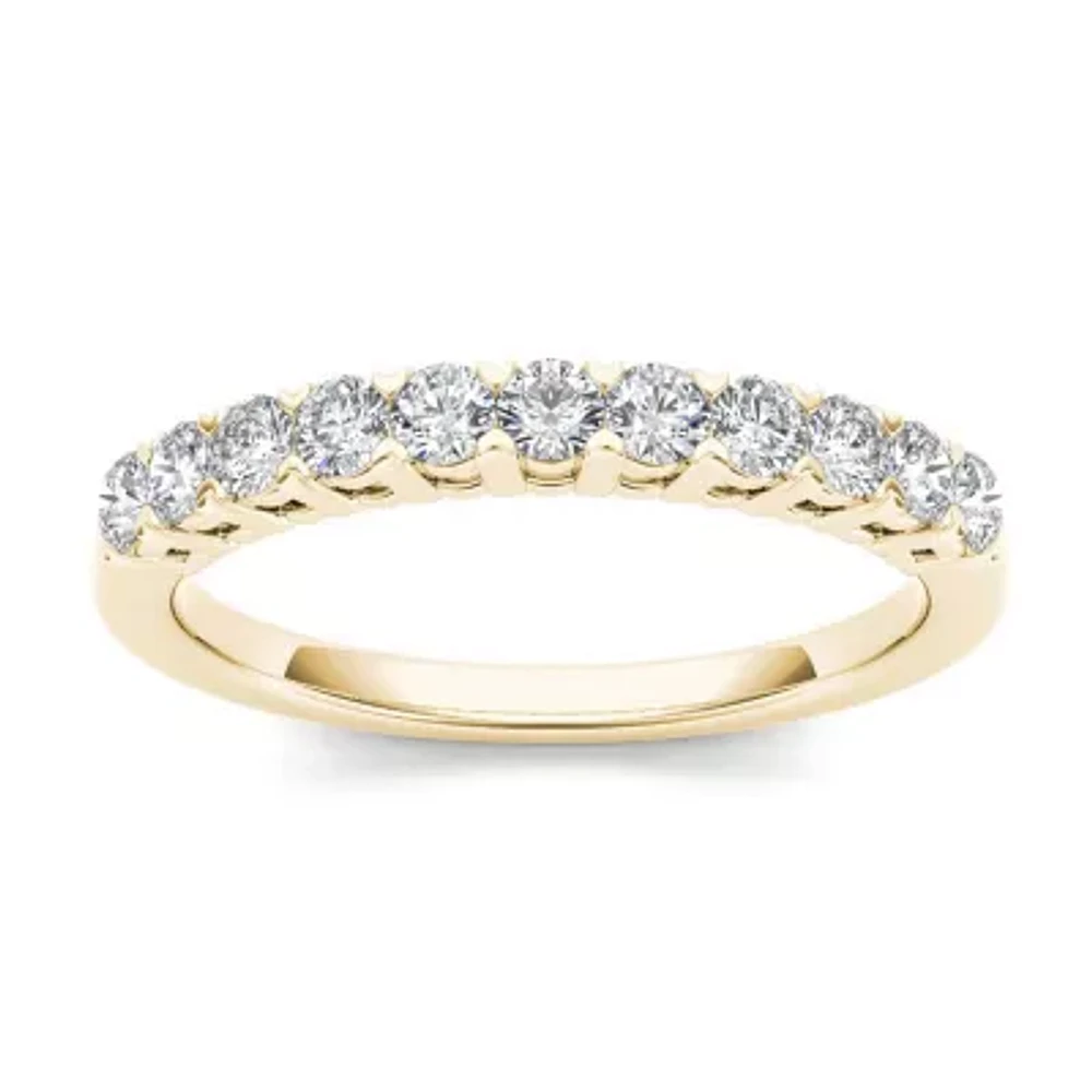 2MM / CT. T.W. Natural White Diamond 10K Gold Wedding Band