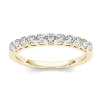 2MM / CT. T.W. Natural White Diamond 10K Gold Wedding Band