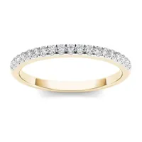 2MM / CT. T.W. Natural White Diamond 10K Gold Wedding Band