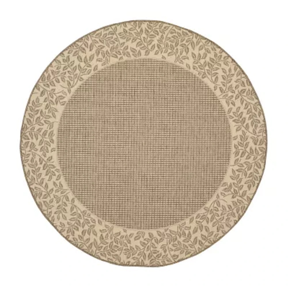 Safavieh Courtyard Collection Chad Oriental Indoor/Outdoor Round Area Rug